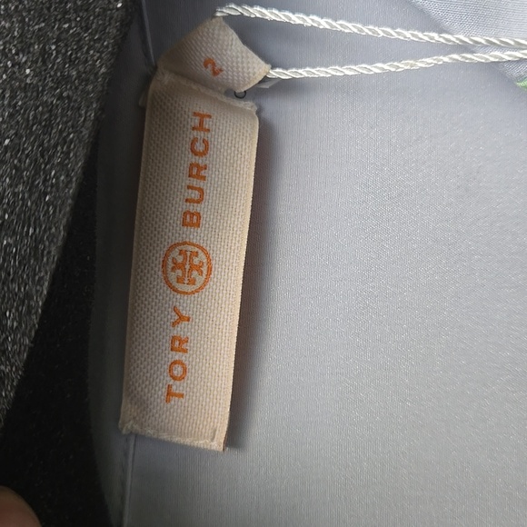 Tory Burch Navy Poppies Bloom Silk Shirt - Picture 4 of 8